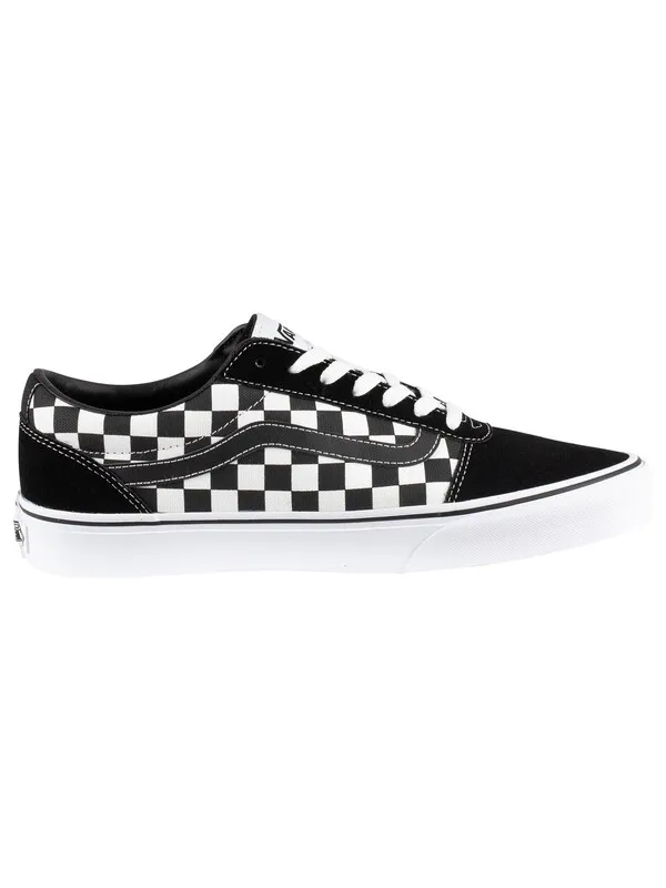 Vans Ward Checkered Trainers - Black/True White