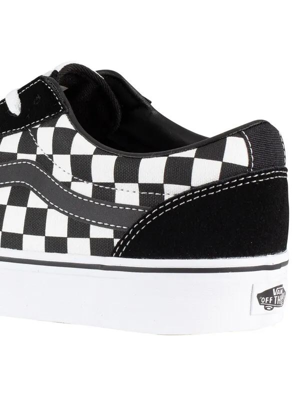 Vans Ward Checkered Trainers - Black/True White