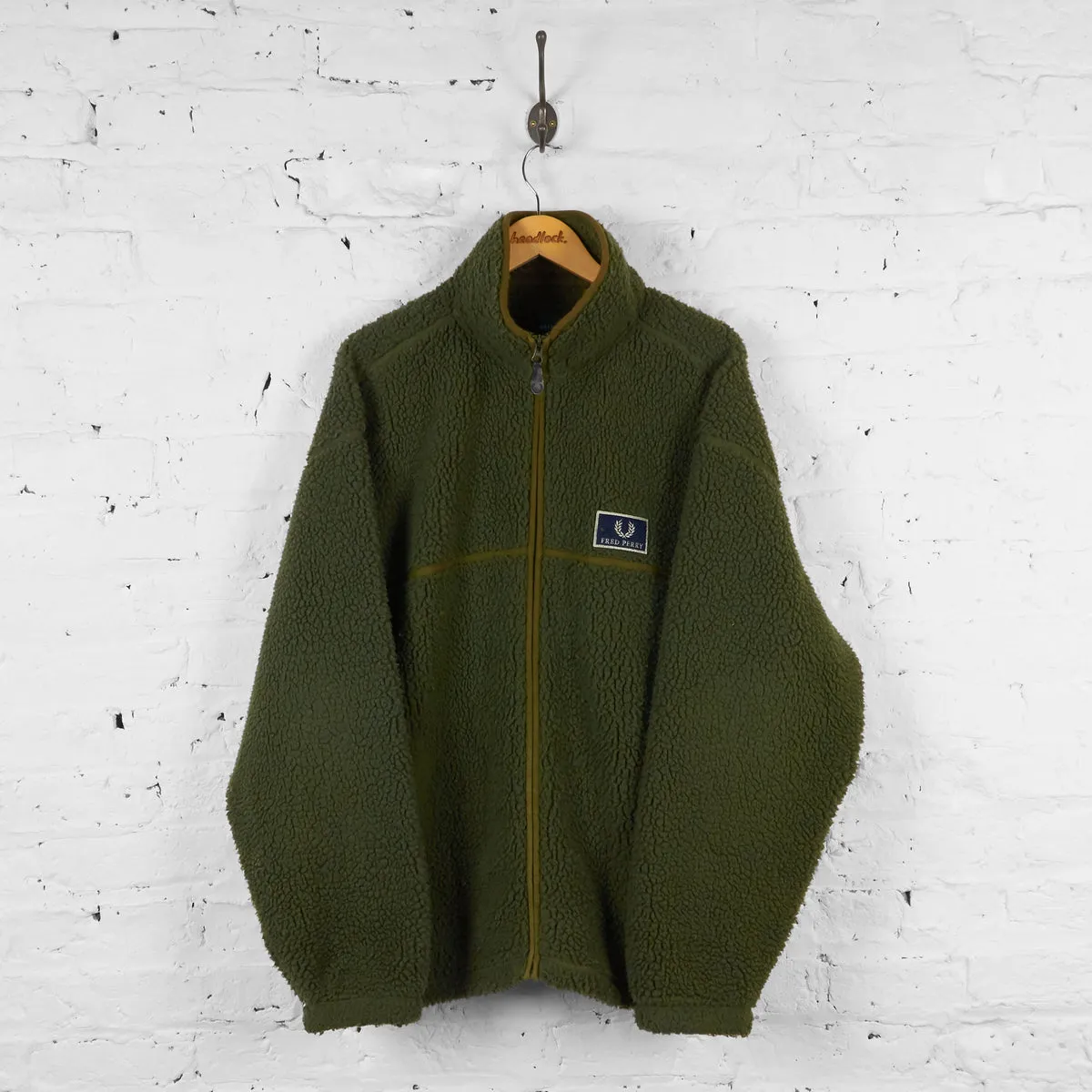 Vintage Fred Perry Teddy Bear Fleece - Khaki - XL