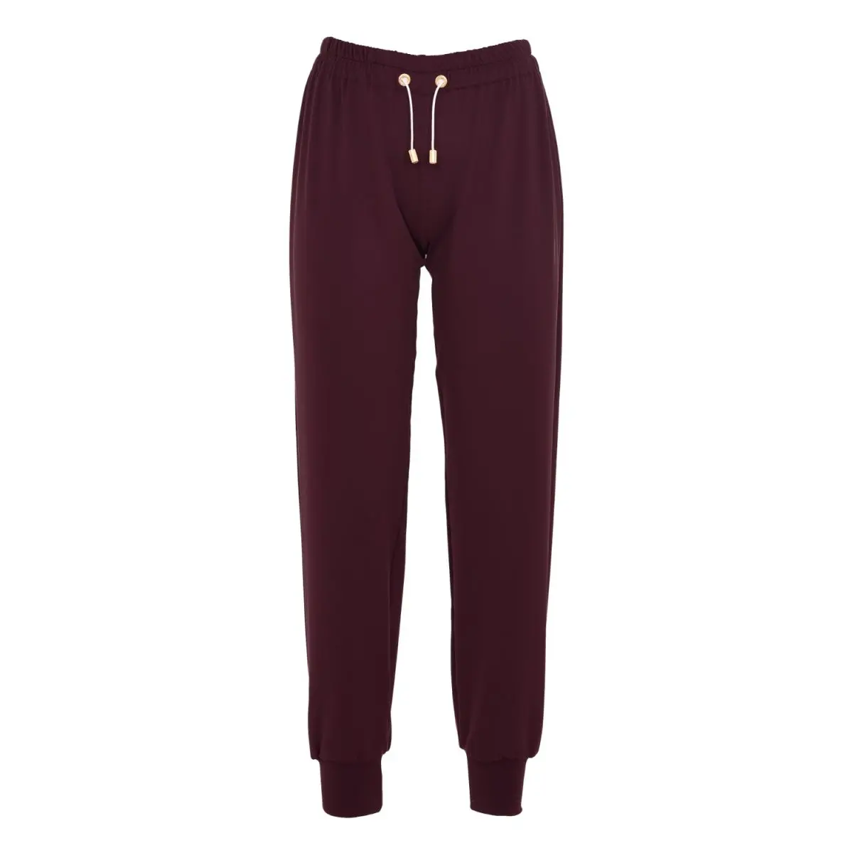 --Voguish bottom tracksuit in chocolate red-