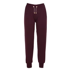 --Voguish bottom tracksuit in chocolate red-