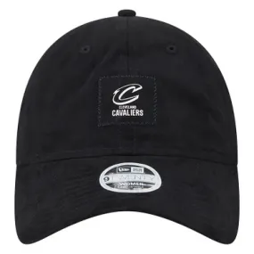 Women's Black Suede Patch Adjustable Hat