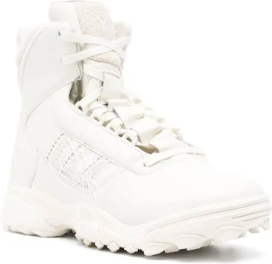 Y-3 high-top leather sneakers Neutrals