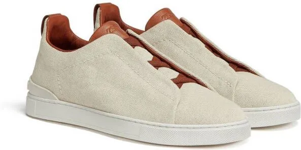 Zegna Triple Stitch canvas sneakers Neutrals