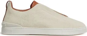 Zegna Triple Stitch canvas sneakers Neutrals